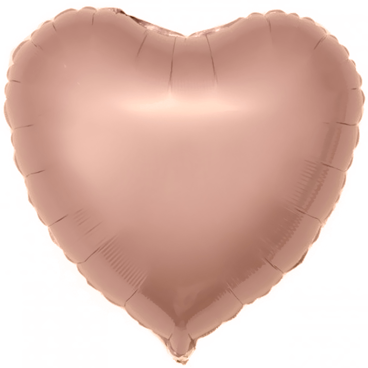 Фольгированное Сердце, Розовое Золото (46 см)